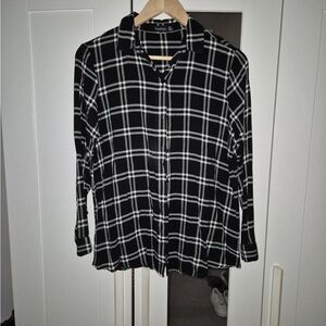 Boohoo Black and White Checkered Men's Shirt
